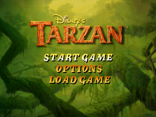 Tarzan title screen for Playstation